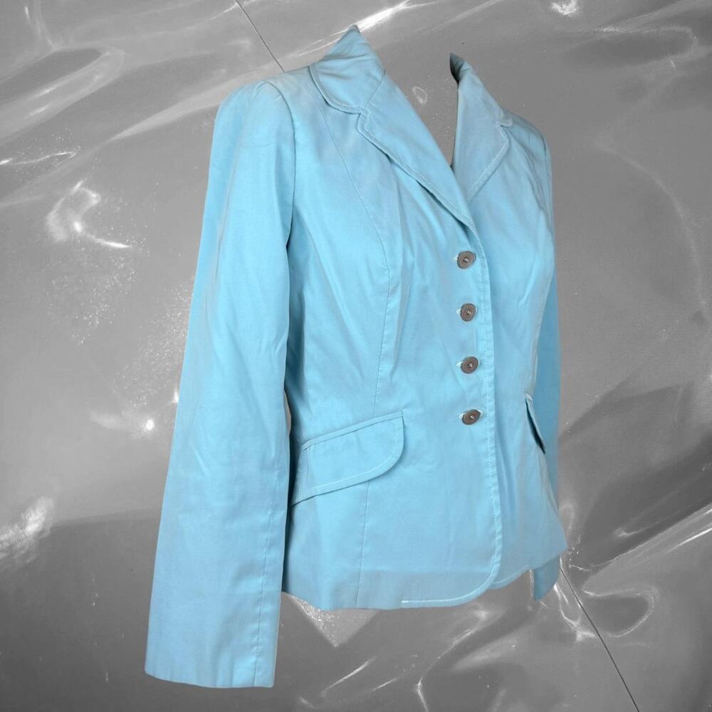 Y2K Moschino Jeans Whimsy Fairy Iridescent Blue Blazer